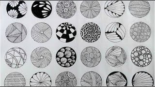 24 Zentangle patterns