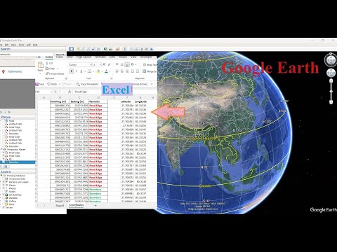 How to Extract Coordinate from Google Earth to Excel & Convert Angular (Dec. Deg.) to Linear (UTM)