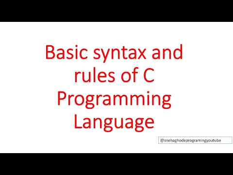 Basic syntax of c programming | Basic rules of C language