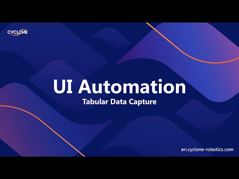 UI Automation (Tabular Data Capture)