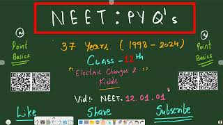 NEET.PYQ's.12.01.01 CL 12 Electric Charges and Fields. Part -01