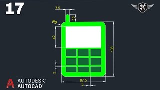 Autocad 2d Practice Drawing 17 | AutoCAD tutorial for beginners #akd #autocad #design