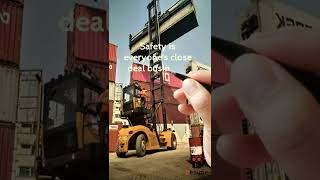 Safety First | Heavy Equipment Operator | Empty Container Handler #shorts