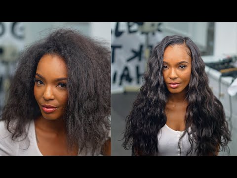 How To Install Clip In Hair Extensions Over Braids | Protective Hair Style | Go Sleek Hair