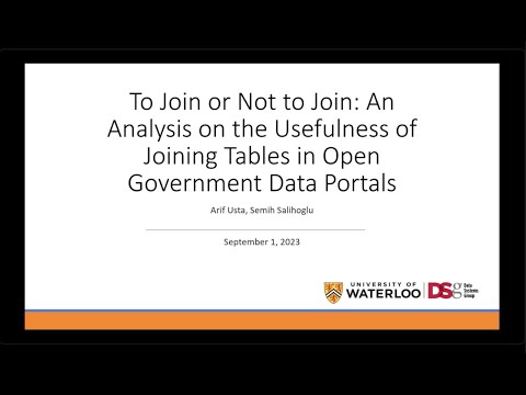To Join or Not to Join: An Analysis on the Usefulness of Joining Tables in Open Government Data