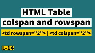 How to Use Colspan and Rowspan in HTML Table Coding in Notepad