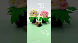 DIY Clay Flower Besties #easyvibeart #diyideas #diycrafts #claycraft #shorts