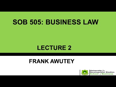 SOB 505: BUSINESS LAW