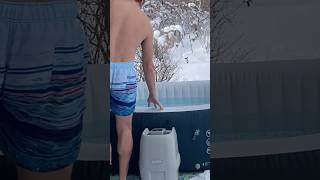 Saluspa Inflatable Hot Tub In The Winter #hottub
