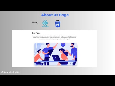 About Us Using React Js and CSS | SuperCodingBits