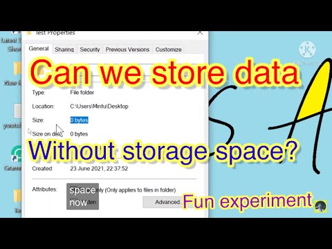 Can we store data without using storage space Fun exp-2