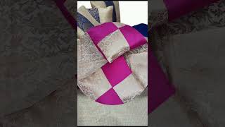 Available onlyon Kashiya, Brocade banarasi silk bedsheets & cushion cover set,book on 8052602728