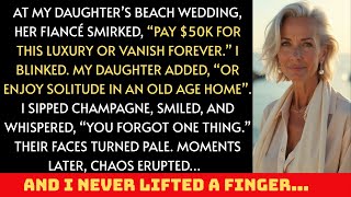 At My Daughter’s Beach Wedding, Her Fiancé Demanded $50K—He Wasn’t Ready for My Smile.
