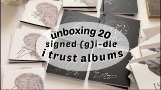 ☆ UNBOXING 20 MWAVE SIGNED (G)I-DLE I TRUST ALBUMS ☆