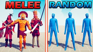 MELEE TEAM vs RANDOM UNITS TEAM - Totally Accurate Battle Simulator | TABS