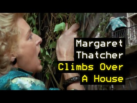 Margaret Thatcher Climbs Over A House