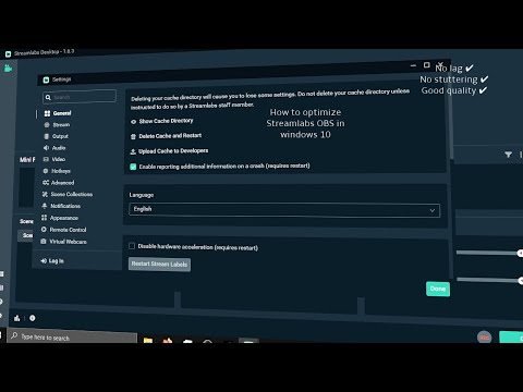 How to optimize Streamlabs obs in Windows 10🔴|no lagging