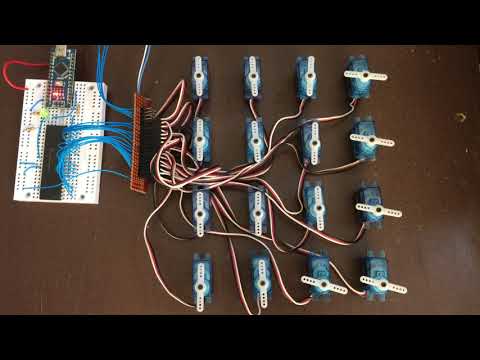 Alaonix Easy 32-Ch PWM Servo Motor Controller Module Test Video for Arduino, PIC, ARM, AVR and 8051
