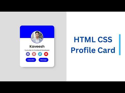 How to make a Profile Card Using HTML and CSS | Profile Card | HTML CSS