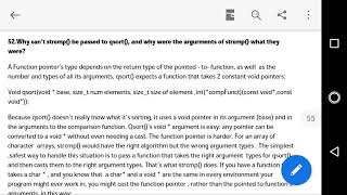Embedded C questions: 53. Why can't strcmp() be passed to qsort(), and why were the arguments ?
