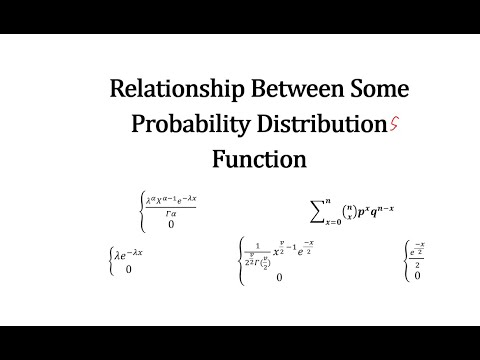 Gamma, Exponential, Chi Square, Binomial and Bernoulli Distribution: Summary of their relationship