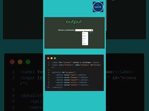 input autocomplete with html #input #autocomplete #html #css #htmltag