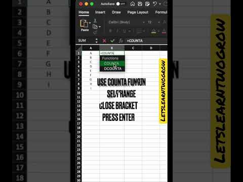 Using CountA function to get number of filled items in a dataset #shorts  #msexcel