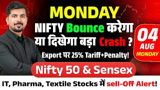 [ Monday ] Nifty 50 Prediction and Bank Nifty Sensex Analysis for | 4 August 2025| Market Prediction