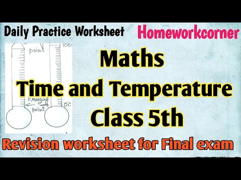 Time and Temperature Class 5 Maths