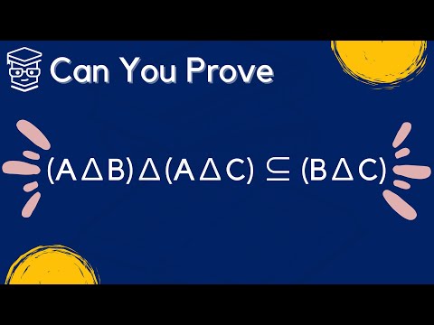 Can You Prove a subset relation with symmetric difference?