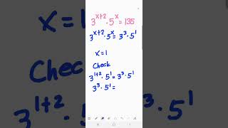 Can you get the value of X? #shorts #exponents #equations #solveforx #algebra