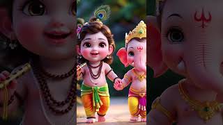 ।।A ai Dev Bappa Aale ।। ☺️😊#balganesh #krishna #cute #littlekrishna #trending #viralvideo