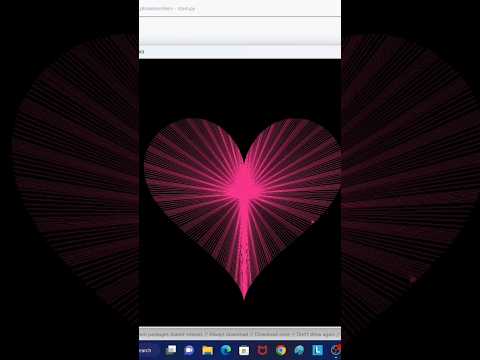 Heart Shape Pattern Turtle Graphics Design using Python #coading #python #turtle #programming #code