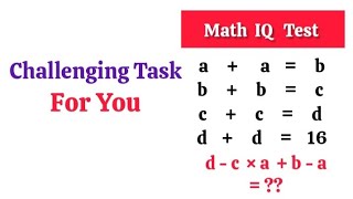 Math IQ Test #maths #mathematics #mathiqtest #mindgames #braintest #mindteaser