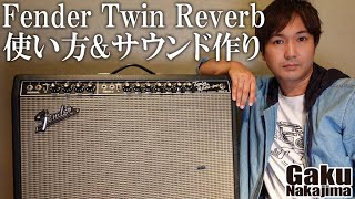 fender twin reverbフェンダーツインリバーブ使い方&サウンド作り/ gaku nakajima 中島岳