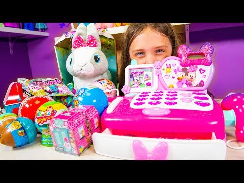 Toy Cash Register Surprise Toys for Kids Girls Blind Bags & Surprise Eggs Kinder Playtime