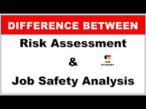 Difference between Risk Assessment & Job Safety Analysis || Risk Assessment Vs JSA || in Hindi