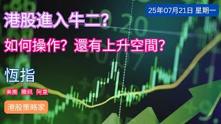 港股分析｜美股分析｜恒指分析 | 納指分析｜阿里巴巴, 騰訊控股, 美團| 21/07/2025 | 恆指走勢| 美股走勢 | 廣東話｜港股策略家