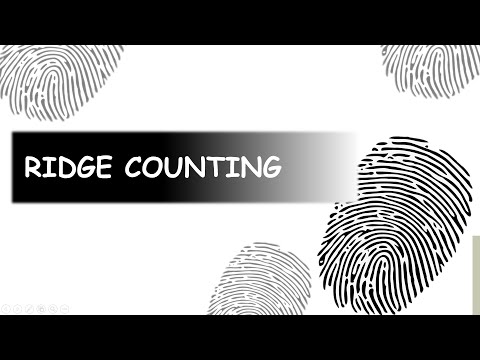 PERSONAL IDENTIFICATION- RIDGE COUNTING & WHORL TRACING