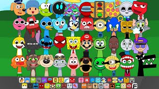 Incredibox Sprunki New OC's ALL My Characters Together | Normal vs Horror | ALL My Sprunki OC