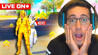 FREE FIRE AO VIVO 🔴 TOP CRIMINAL DOURADO ! RANK COM OS INSCRITOS🔴 LEVEL UP AO VIVO