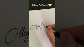 How to write the letter“M“and „H“ #calligraphy lettering #calligraphy #art D and T#signatureideas