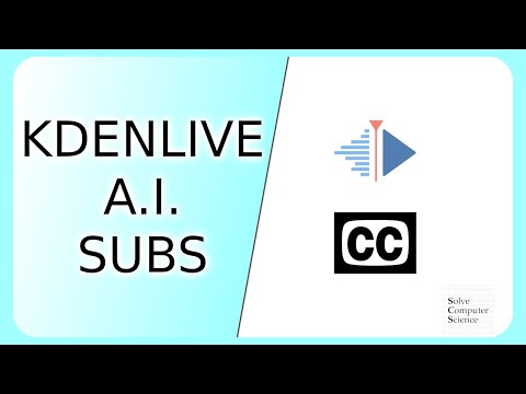 Kdenlive A. I.  speech recognition subtitles