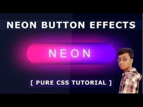 Neon Button Effect PURE HTML CSS Tutorial.