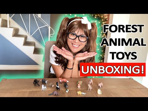 Forest Animal Toys Unboxing | Soso Opens Her New Animal Toys Christmas Gift