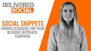 Finding Bloggers for your Blogger Outreach Campaign