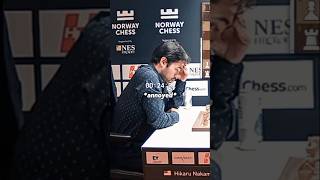 Magnus arrives late against Hikaru 💀 #chess #magnuscarlsen
