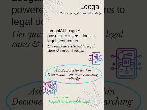 AI Powered Legal Conversation Platform |  #legal #ai #business #deeplearning #leegalai #deeptech