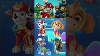 Paw Patrol 🆚 Chase | Tiles Hop EDM Rush  #funnygaming  #games #tileshop #pawpatrol  #coffindance