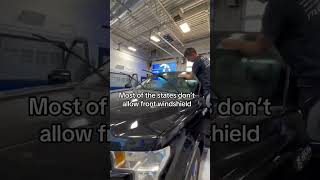 So you have tinted windshield? #windshieldtint #windowtint #tintingchicago #statelaw #tinting